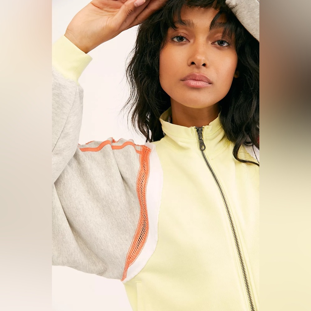 NWT Free People Relay Jacket In Yellow - Picture 3 of 9